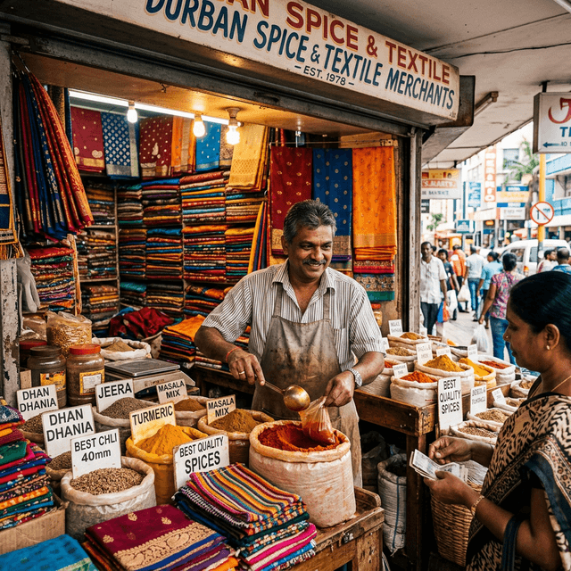 A shop owner at work behind his counter